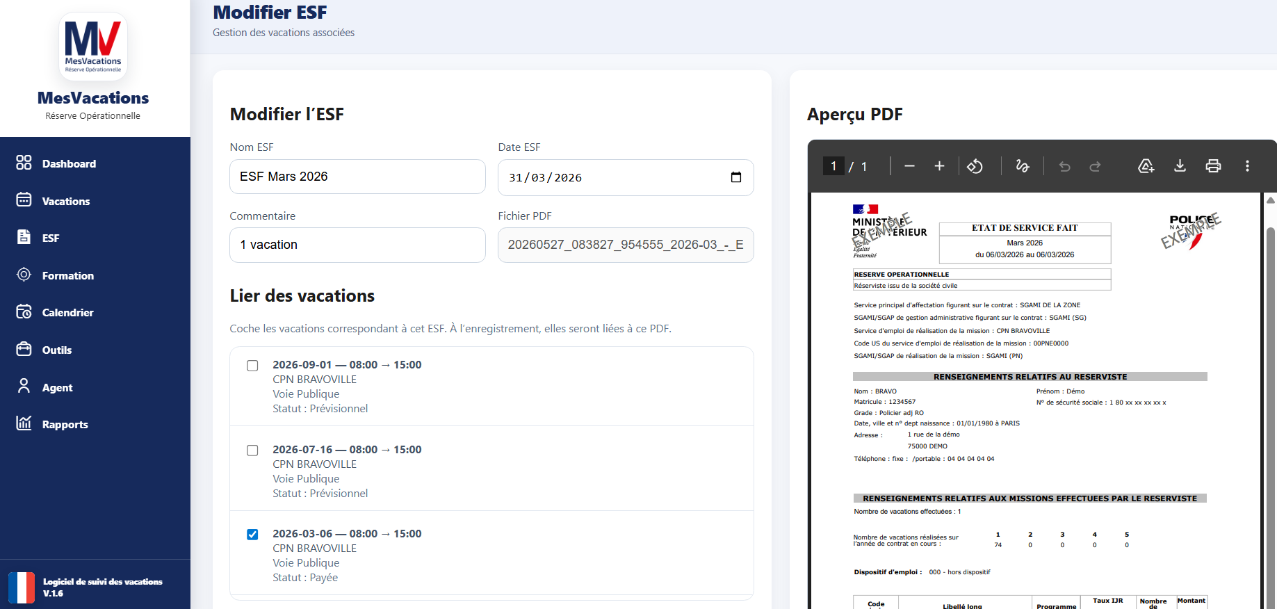 ESF & documents PDF