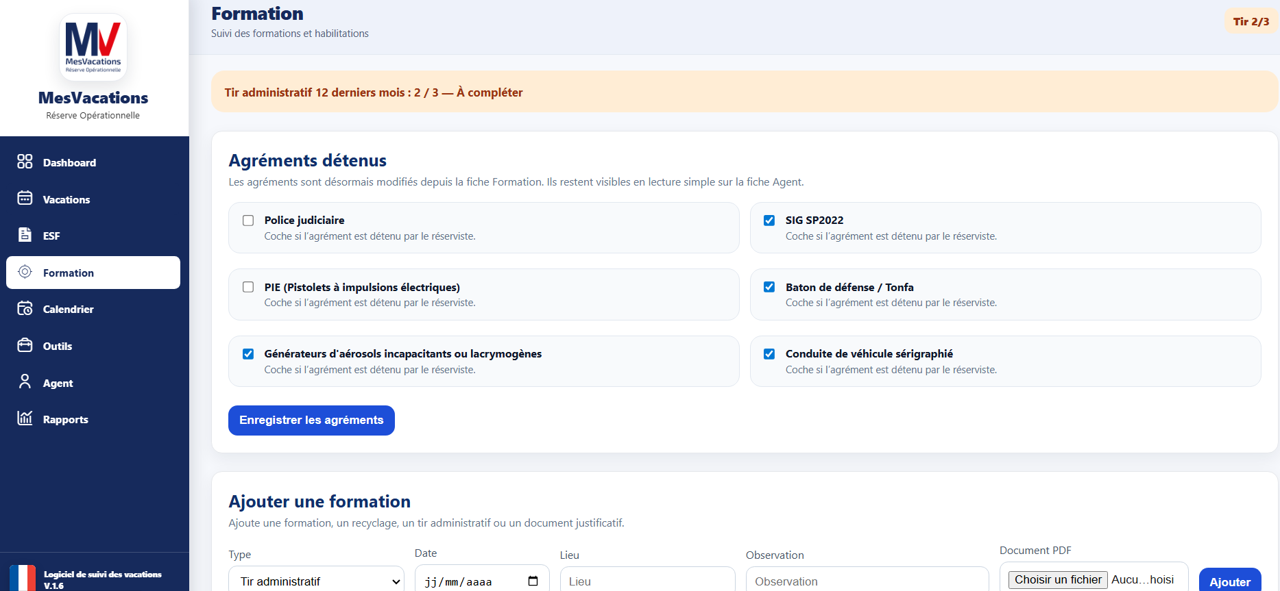 Formations & habilitations